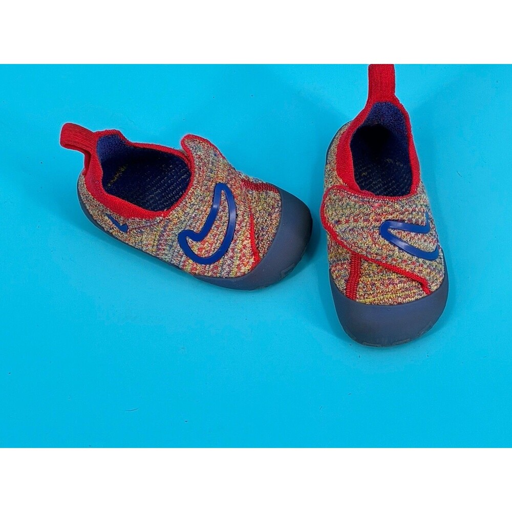 Nike Swoosh 1 Toddler Shoes Size 6C Multicolor Flyknit Red Blue FB3244-100